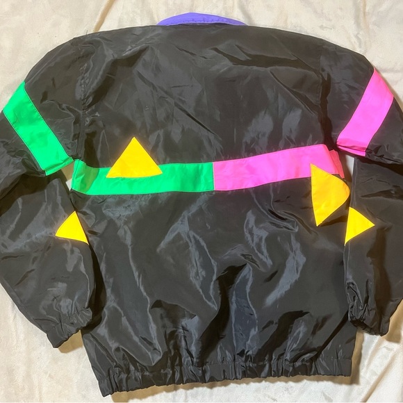 Vtg 80s 90s Jacket Cozy Kids Snow Coat Pink Color Block Girl Youth Small - Picture 8 of 11